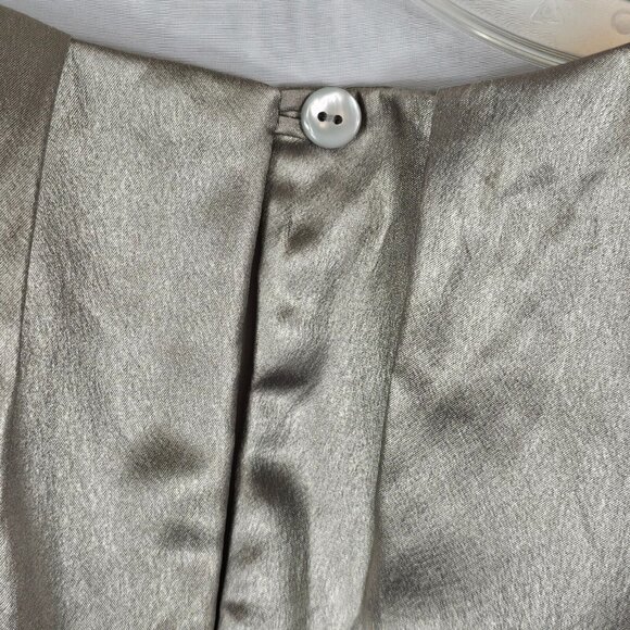 Retro-Futurism Revival Shiny Prom Party Punk Metallic Silver Dress Trina Turk 2 - Picture 6 of 16